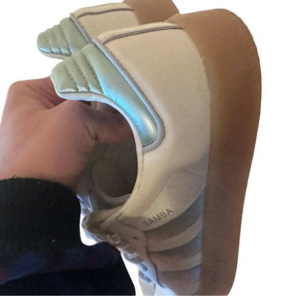 Adidas Samba‎ Women Cream Mint Green Gum Sole Sneakers Shoes Size 7 - Picture 4 of 9